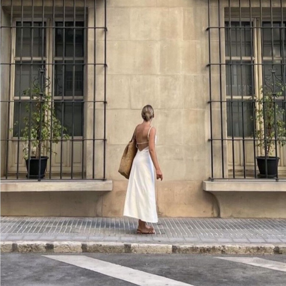 NWT Zara Linen Blend Maxi Dress